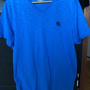 Express Royal Blue V-Neck Tee medium men's